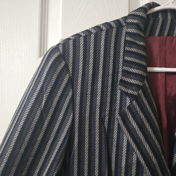 Vintage Striped Steam Punk Blazer by Adolfo Atelier, Fully Lined, Size 8, EUC! - Picture 5 of 12